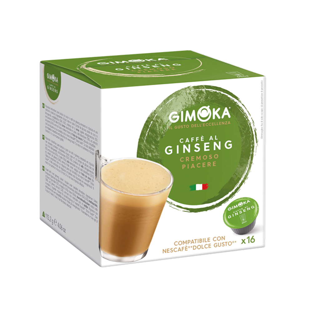 16 Capsule GIMOKA compatibili Nescafé Dolce Gusto Caffè GINSENG Salvaroma