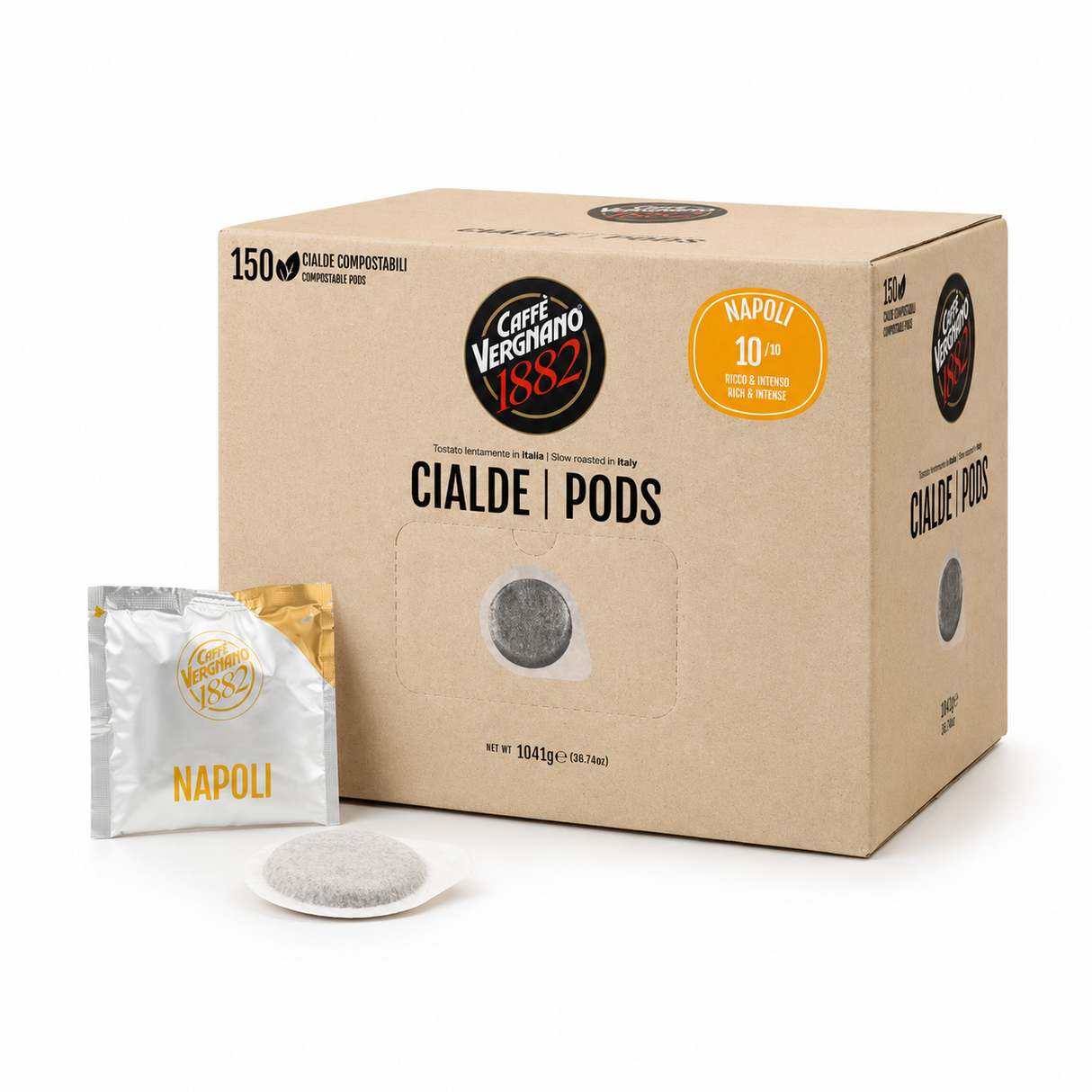 150 Cialde ESE 44 mm Caffè Vergnano - Napoli