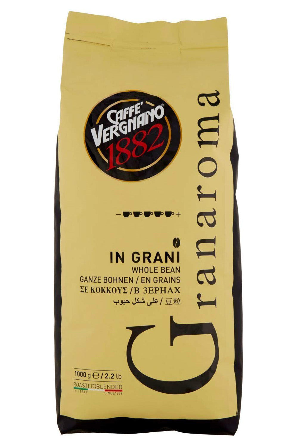 Caffè Vergnano Granaroma in Grani – Confezione da 1 kg