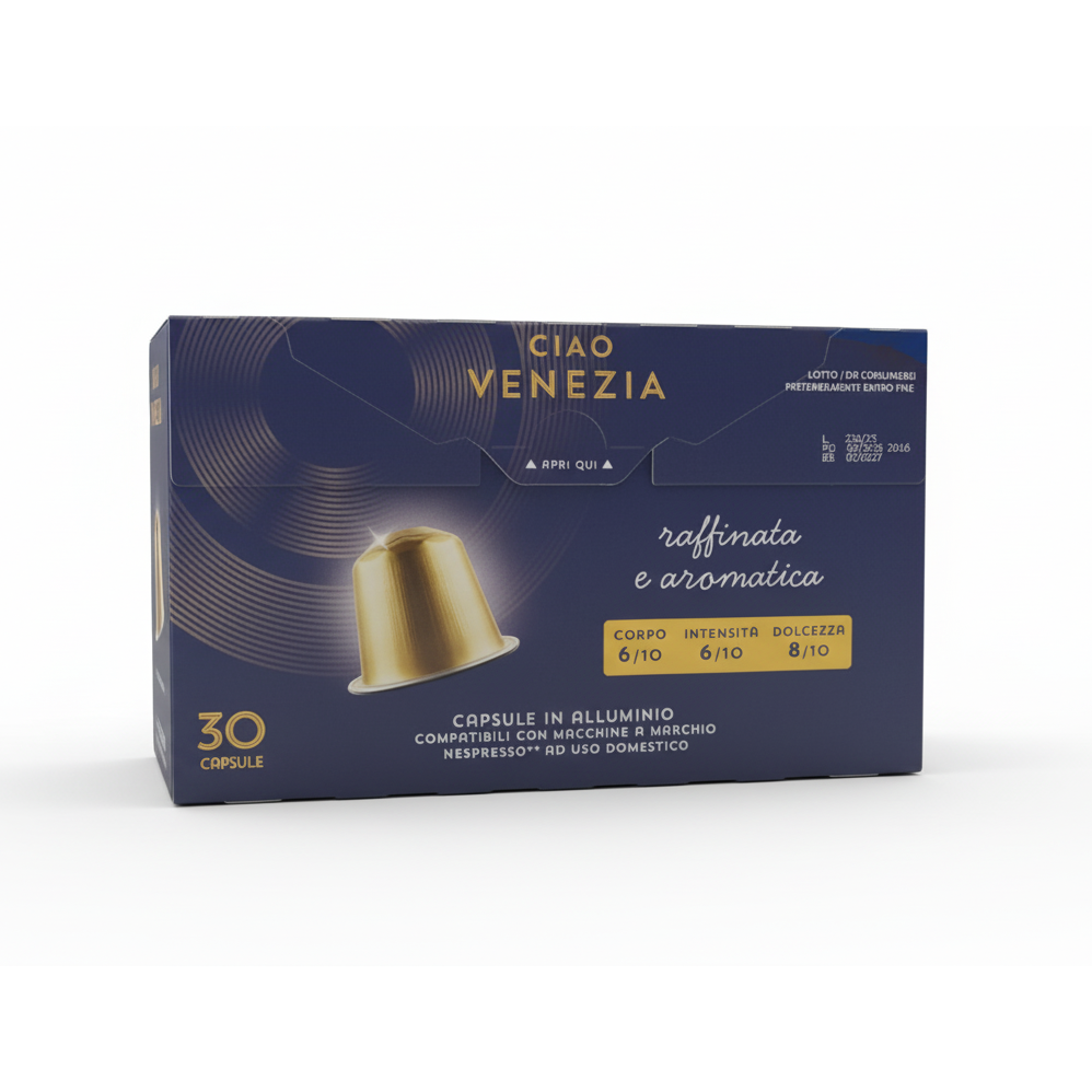 Borbone Miscela Ciao Venezia – 30 Capsule in Alluminio compatibili Nespresso
