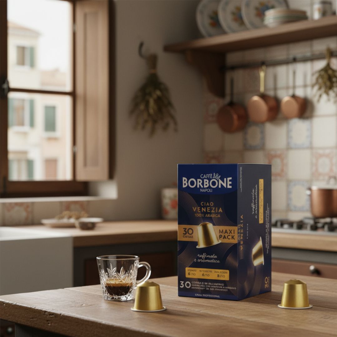 Borbone Miscela Ciao Venezia – 30 Capsule in Alluminio compatibili Nespresso