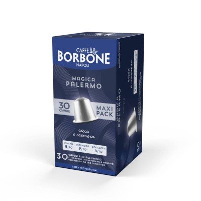 Borbone Miscela Magica Palermo – 30 Capsule in Alluminio compatibili Nespresso