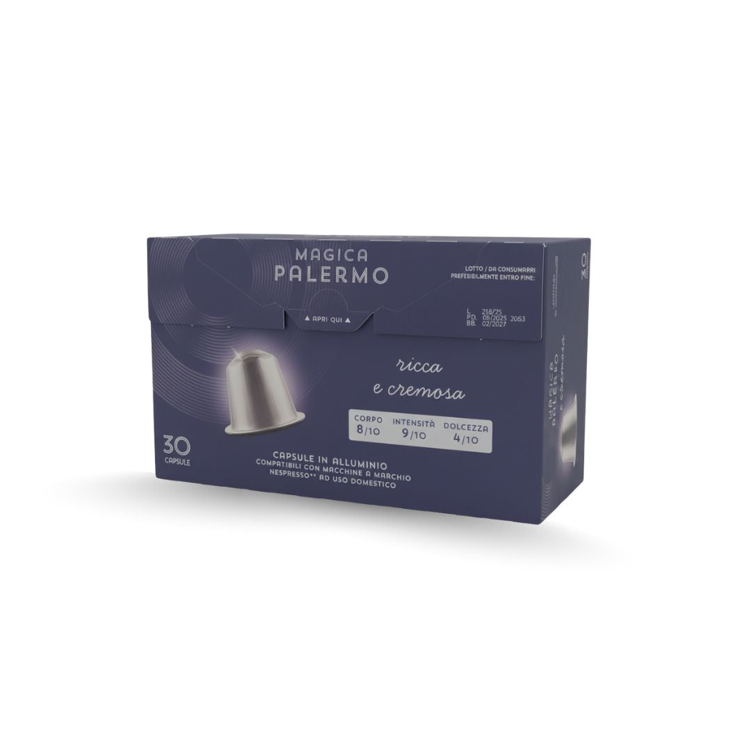 Borbone Miscela Magica Palermo – 30 Capsule in Alluminio compatibili Nespresso
