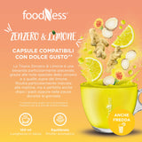 10 Capsule per Tisana Zenzero e Limone FoodNess - Compatibili Nescafé Dolce Gusto