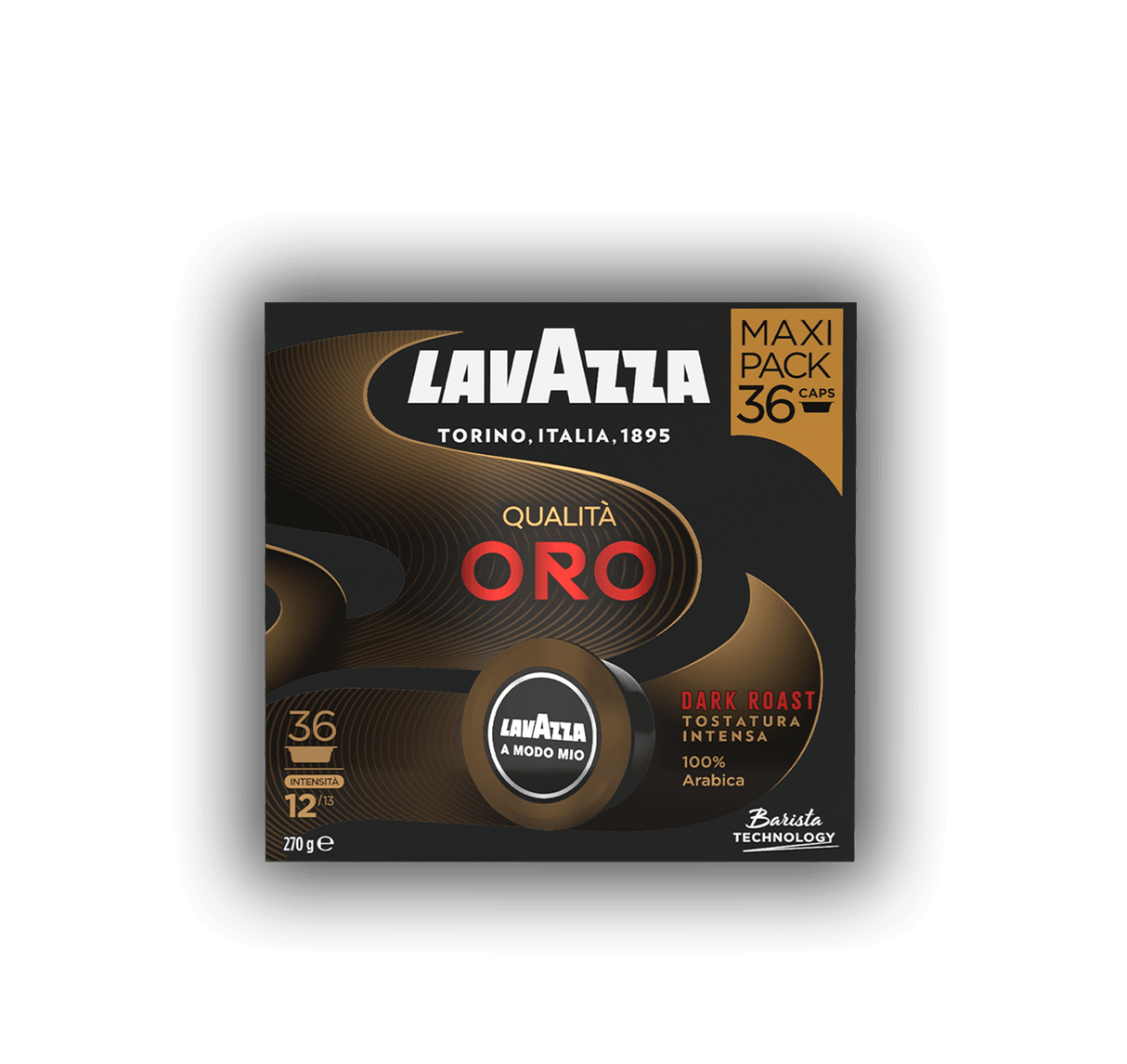 36 Capsule A Modo Mio Lavazza Qualità Oro Dark Roast