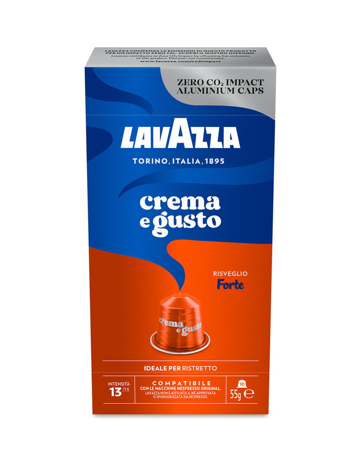10 Crema e Gusto FORTE Capsule Lavazza compatibili Nespresso