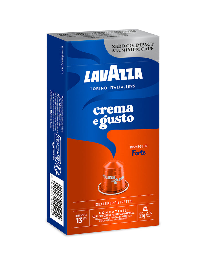 10 Crema e Gusto FORTE Capsule Lavazza compatibili Nespresso