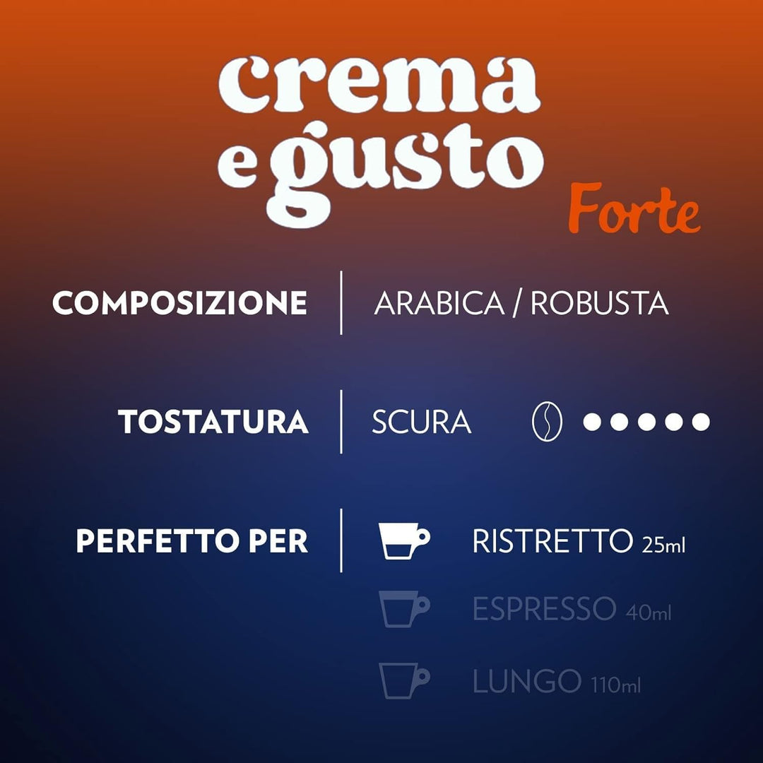 10 Crema e Gusto FORTE Capsule Lavazza compatibili Nespresso