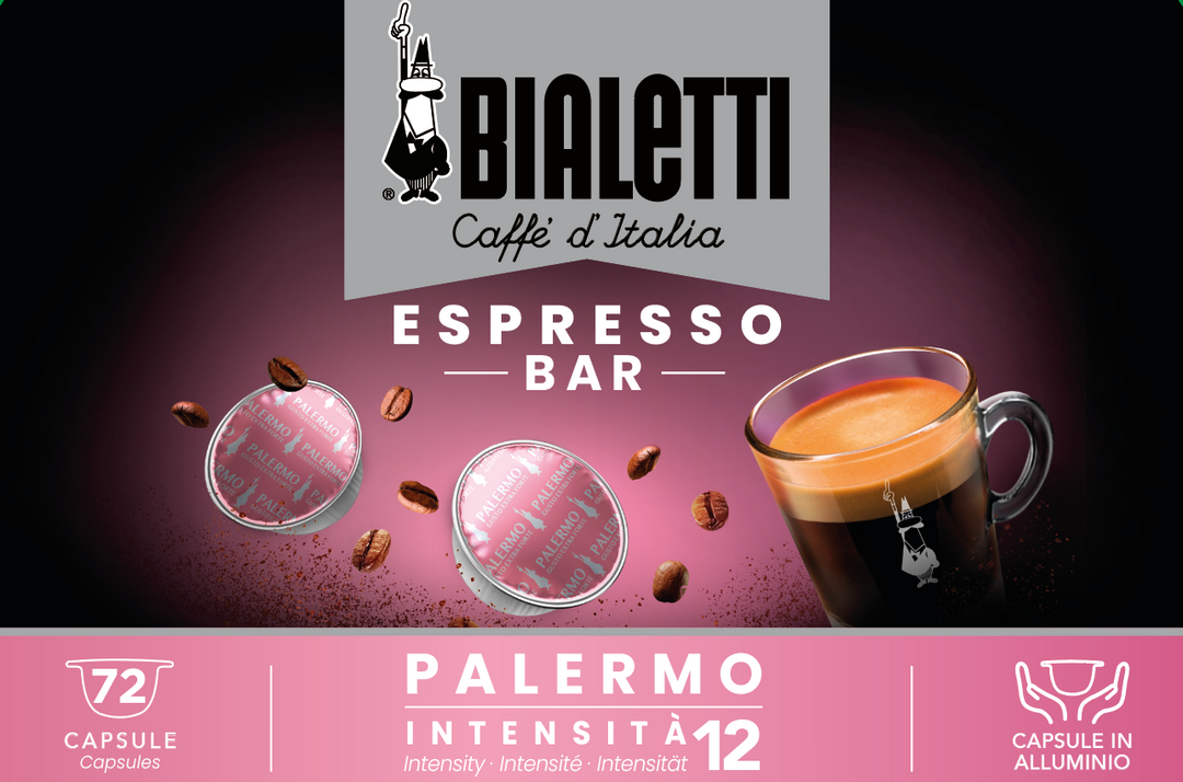 72 Capsule Palermo Bialetti Il Caffe' d'Italia - intensità 12 - capsule alluminio
