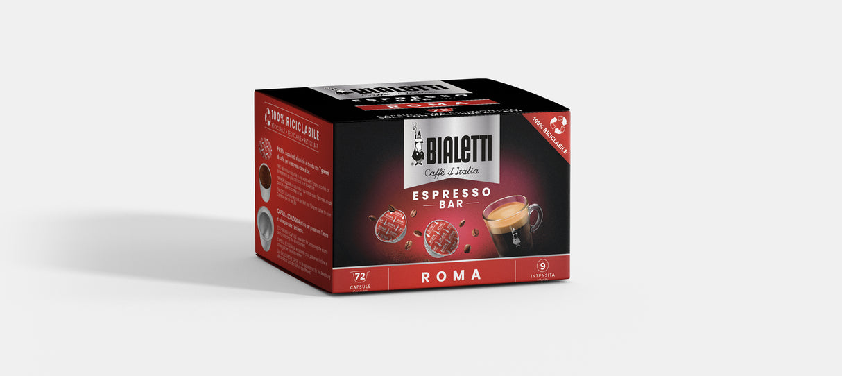 Bialetti Caffè d'Italia Roma - 72 Capsule sistema Bialetti Originali