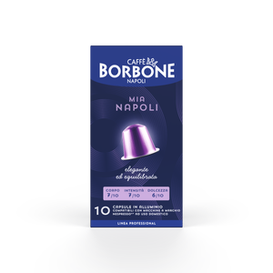 10 Capsule in alluminio caffè Borbone Compatibili Nespresso Mia NAPOLI