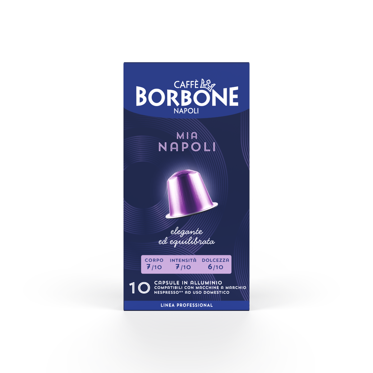 10 Capsule in alluminio caffè Borbone Compatibili Nespresso - Mia NAPOLI