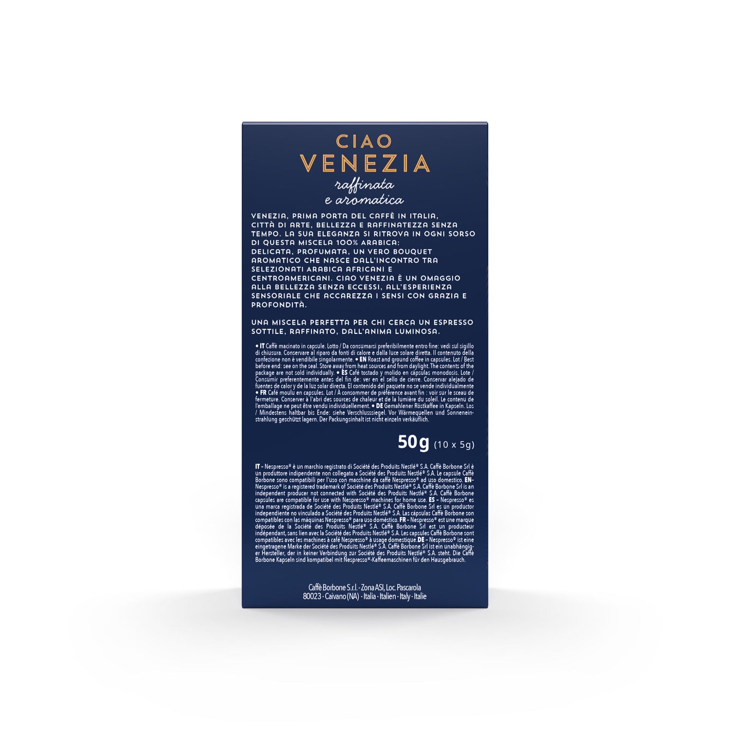 10 Capsule in alluminio caffè Borbone Compatibili Nespresso - Ciao VENEZIA
