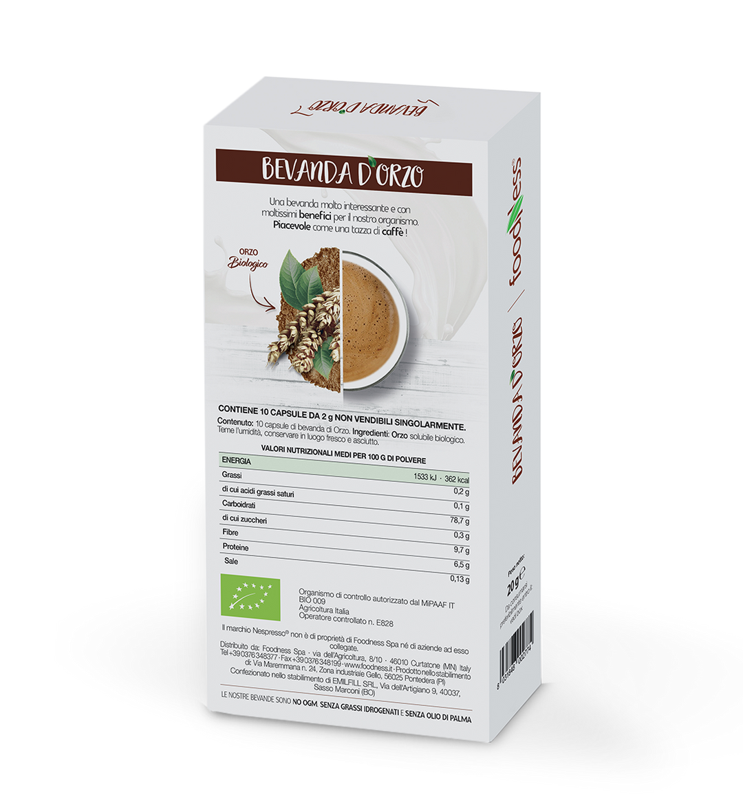 10 Capsule Orzo Compatibili Nespresso FoodNes