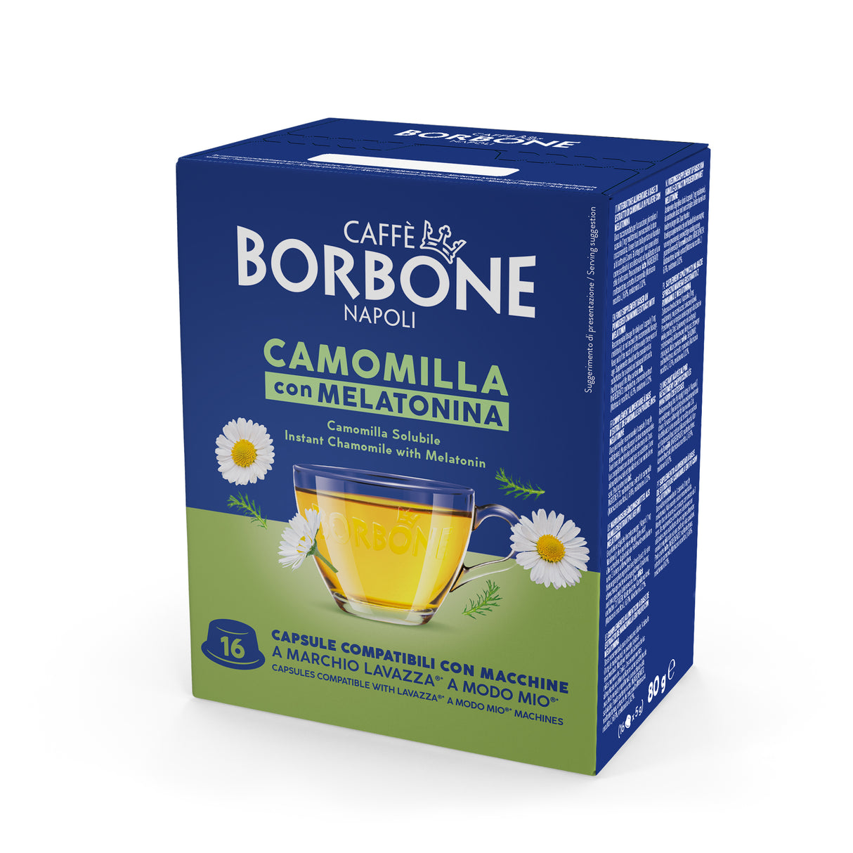 16 Capsule Borbone compatibili con Lavazza A Modo Mio - Camomilla e Melatonina