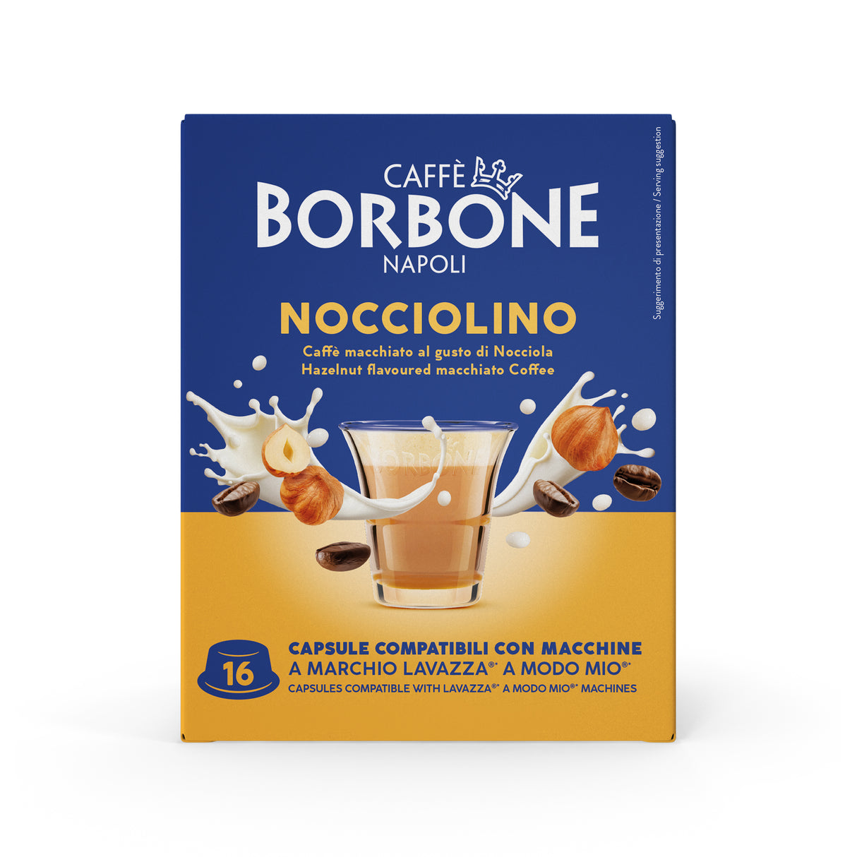 16 Capsule Borbone compatibili A Modo Mio Nocciolino