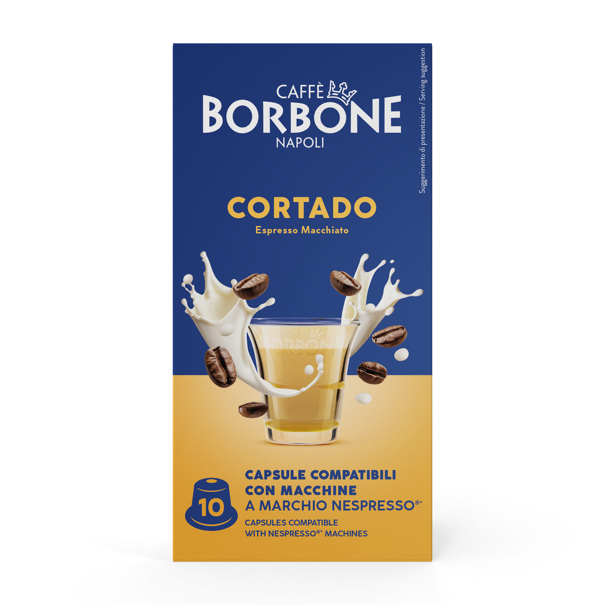 10 Capsule Borbone CORTADO al Gusto di Espresso Macchiato per Nespresso