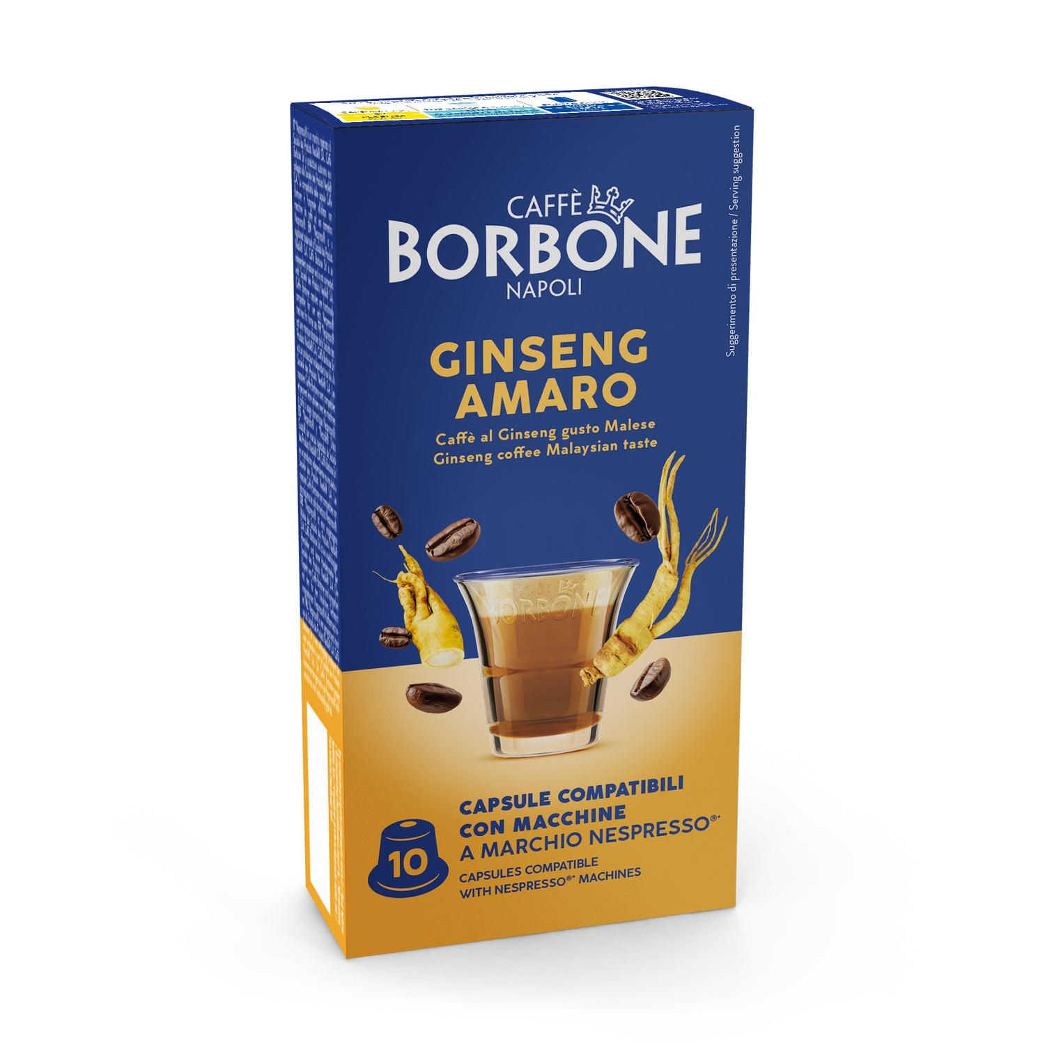 10 Capsule Borbone Compatibili Nespresso Ginseng Amaro