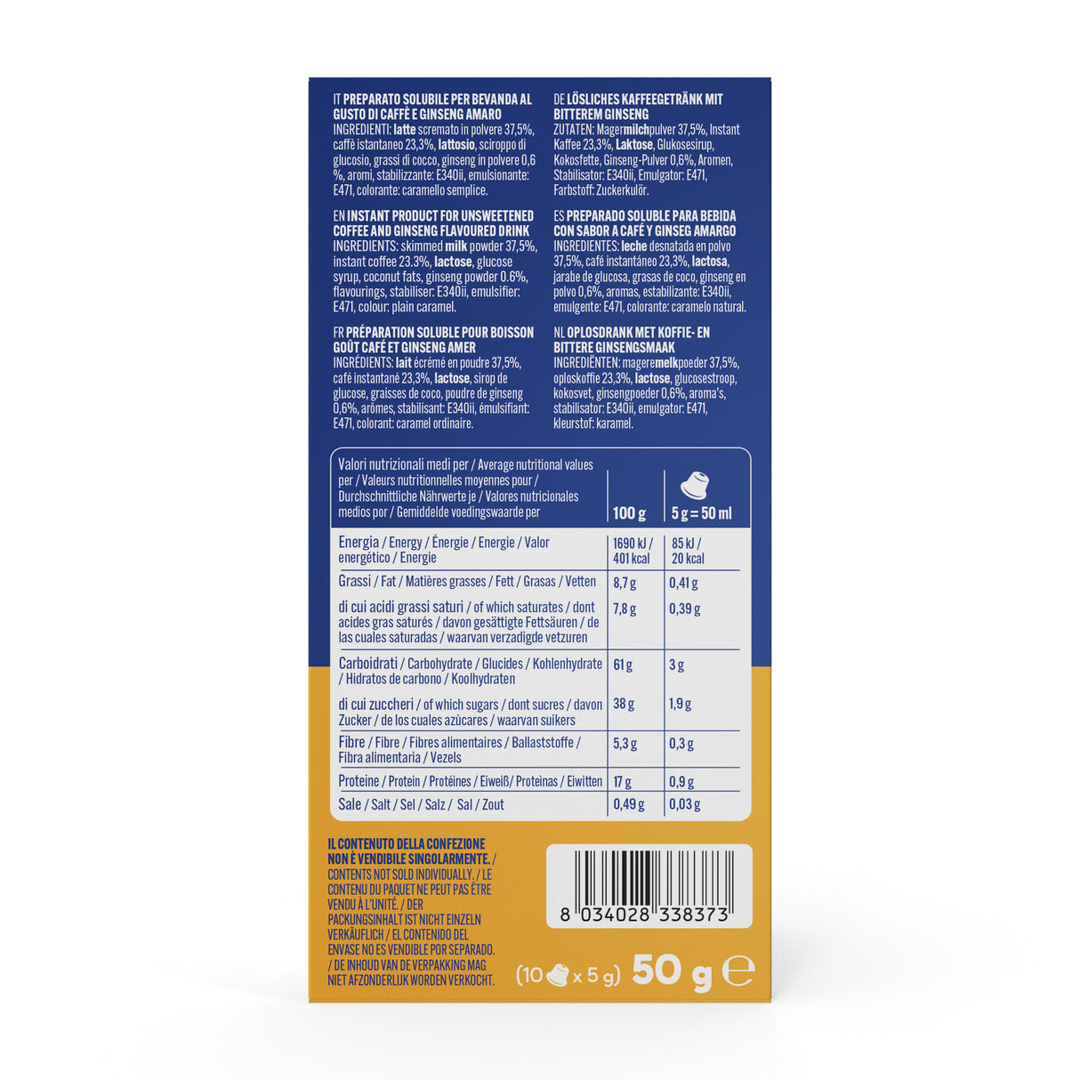10 Capsule Borbone Compatibili Nespresso Ginseng Amaro