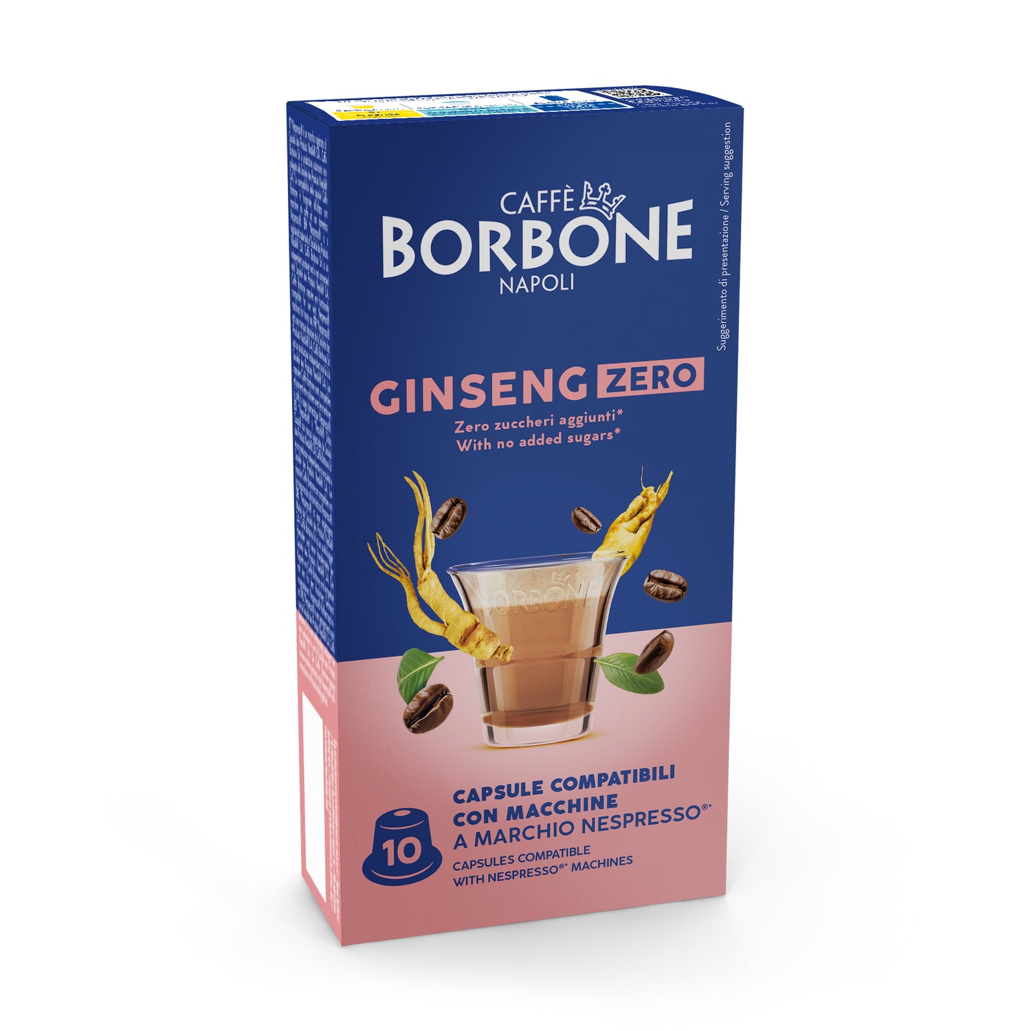 10 capsule Borbone compatibili Nespresso - Ginseng Zero Senza zuccheri