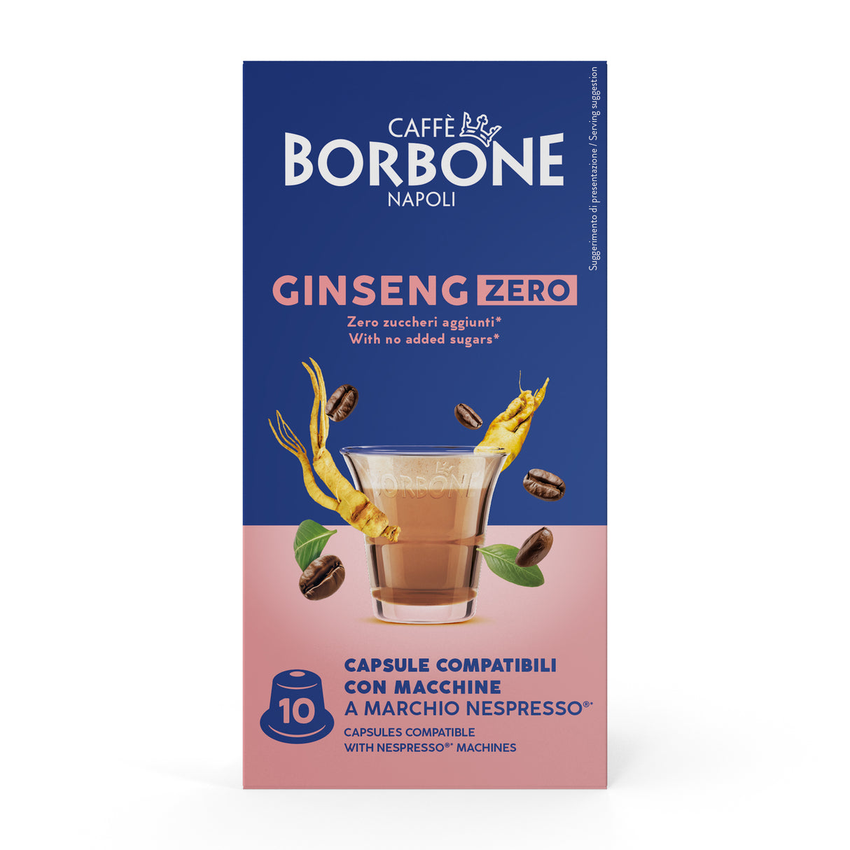 10 capsule Borbone compatibili Nespresso - Ginseng Zero Senza zuccheri