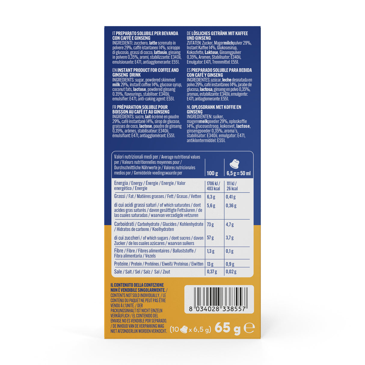 10 Capsule Borbone Compatibili Nespresso Ginseng