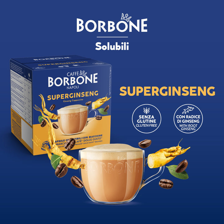 16 Capsule Borbone Compatibili Dolce Gusto Superginseng