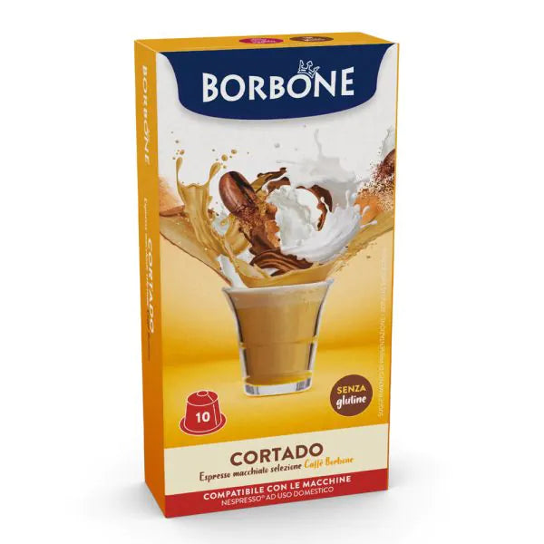 10 Capsule Borbone CORTADO al Gusto di Espresso Macchiato per Nespresso