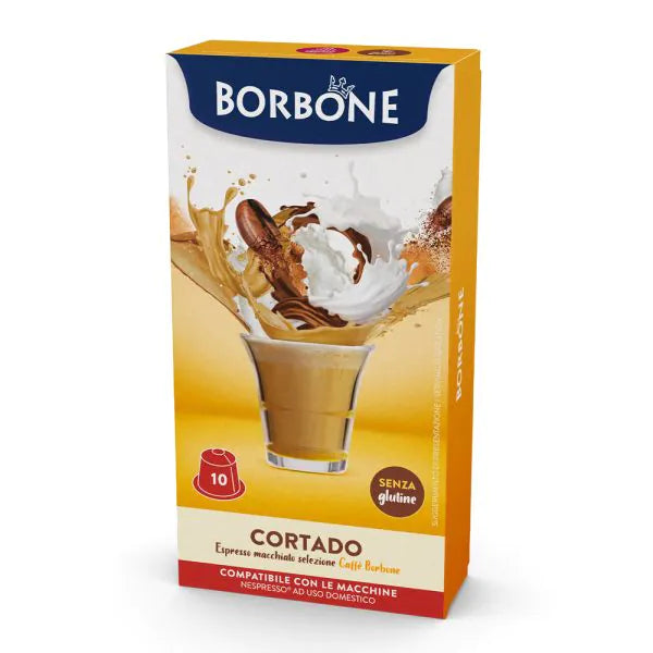 10 Capsule Borbone CORTADO Al Gusto di Espresso Macchiato per Nespresso