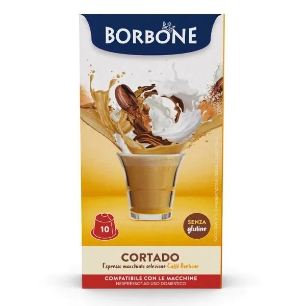 10 Capsule Borbone CORTADO Al Gusto di Espresso Macchiato per Nespresso