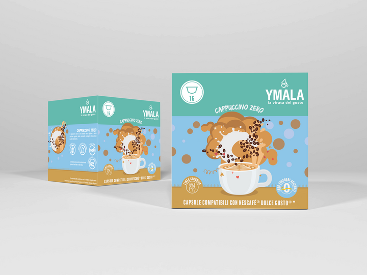 Ymala Cappuccino Zero - 16 Capsule Compatibili Nescafé Dolce Gusto