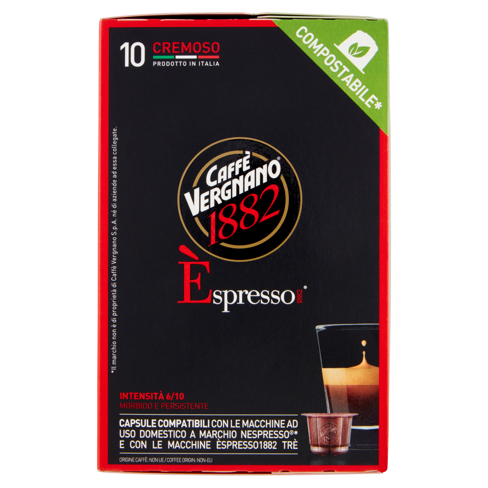 10 Capsule Vergnano cremoso compatibili con Nespresso