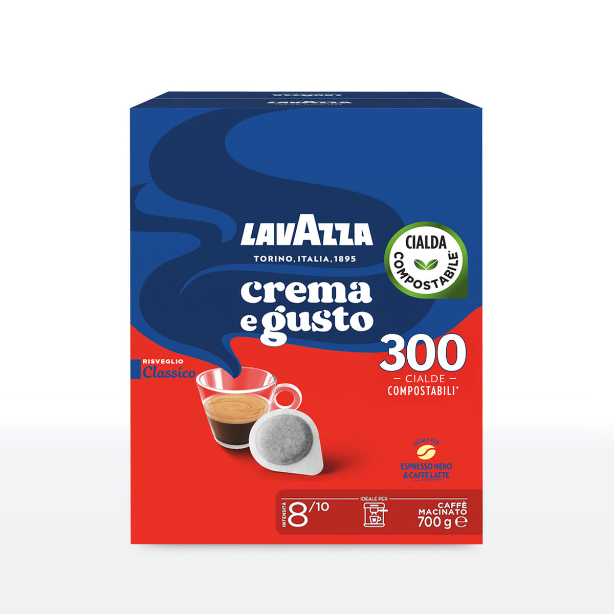 Lavazza Caffè 300 Cialde ESE 44mm in Confezione Risparmio - Crema e Gusto Classico