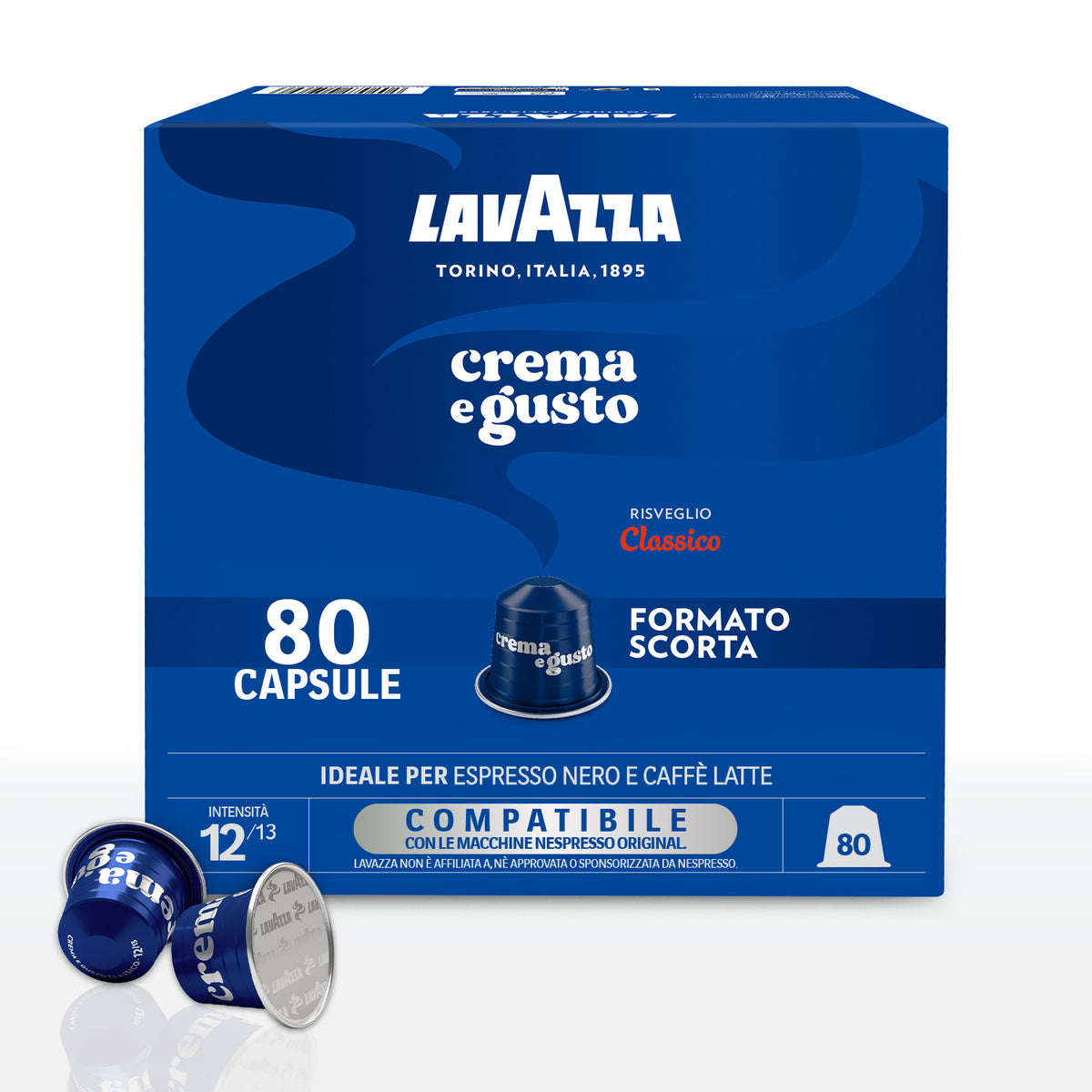 80 Capsule caffè Lavazza compatibili Nespresso - Crema e Gusto CLASSICO