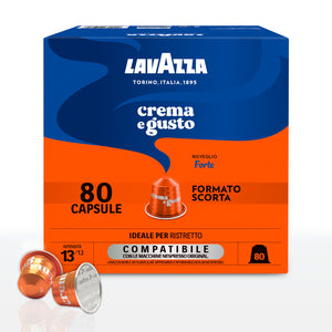 Lavazza Crema e Gusto FORTE - 80 Capsule Lavazza compatibili Nespresso