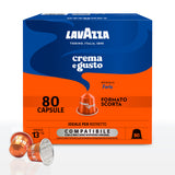 80 Capsule caffè Lavazza compatibili Nespresso - Crema e Gusto FORTE