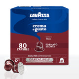 80 Capsule caffè Lavazza compatibili Nespresso - Crema e Gusto RICCO