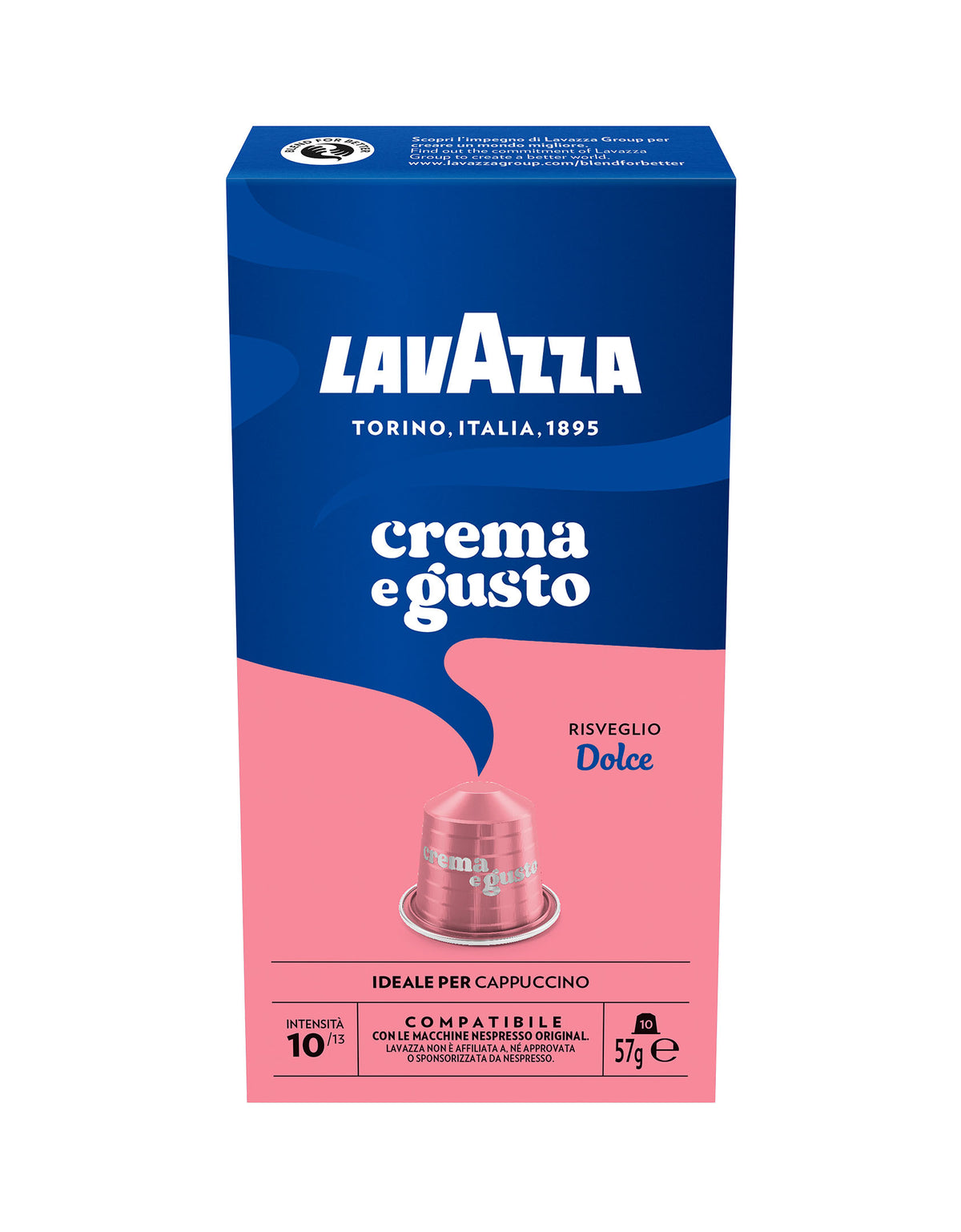 Lavazza Crema e Gusto DOLCE - 10 Capsule Lavazza per Nespresso