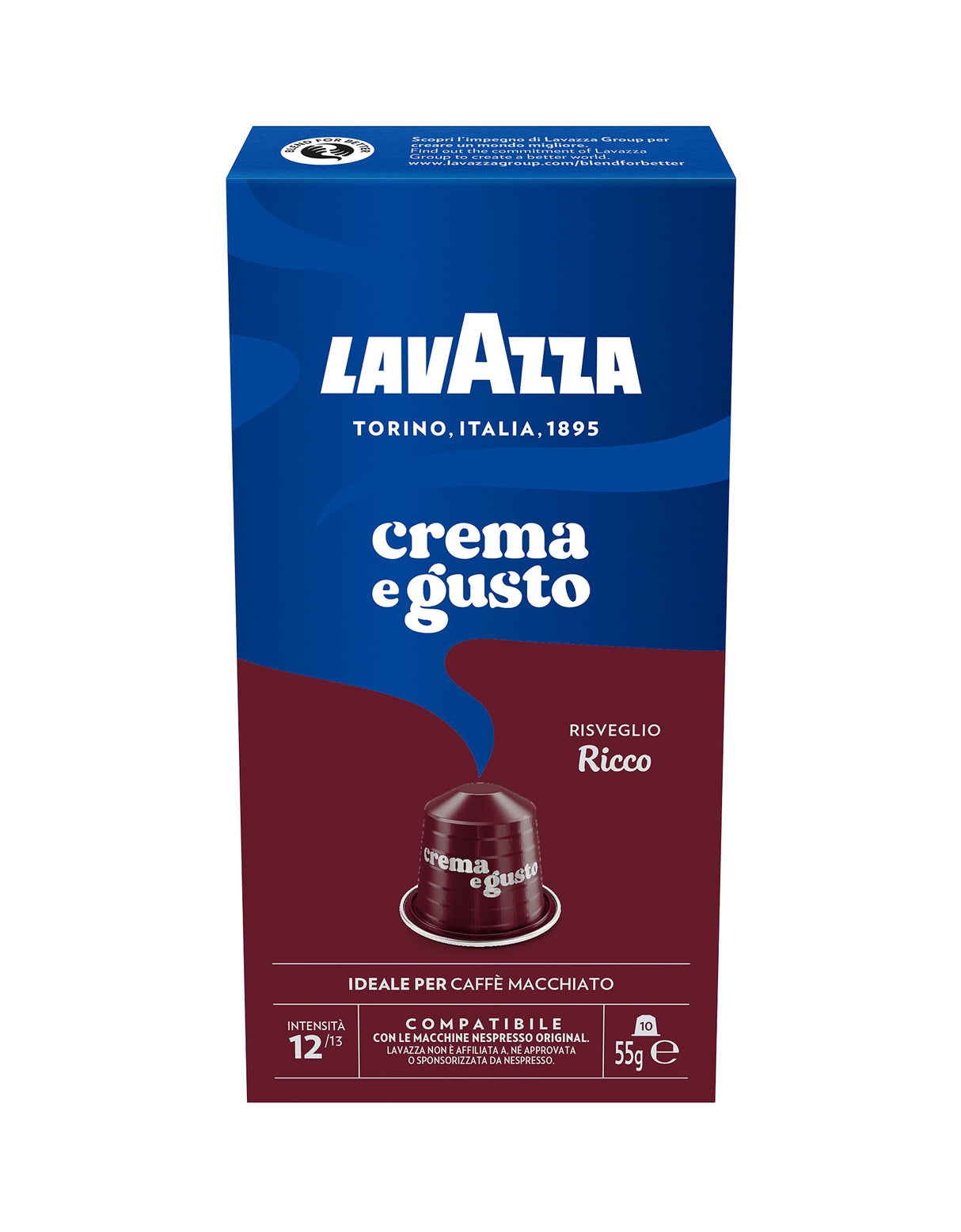 Lavazza Crema e Gusto RICCO - 10 Capsule Lavazza per Nespresso