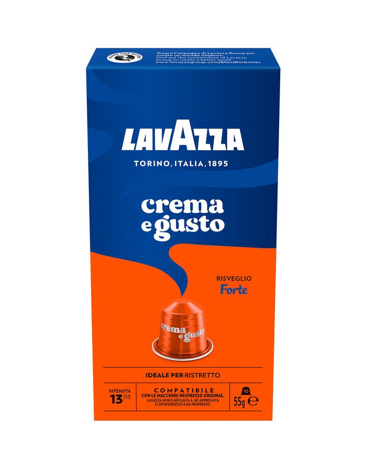 10 Crema e Gusto FORTE Capsule Lavazza compatibili Nespresso