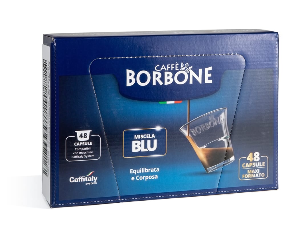 Caffitaly Miscela BLU Caffè Borbone - 48 Capsule Maxi Pack Risparmio per Caffitaly System