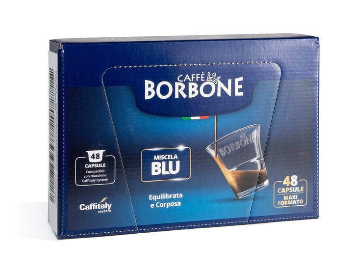 Caffitaly Miscela BLU Caffè Borbone - 48 Capsule Maxi Pack Risparmio per Caffitaly System