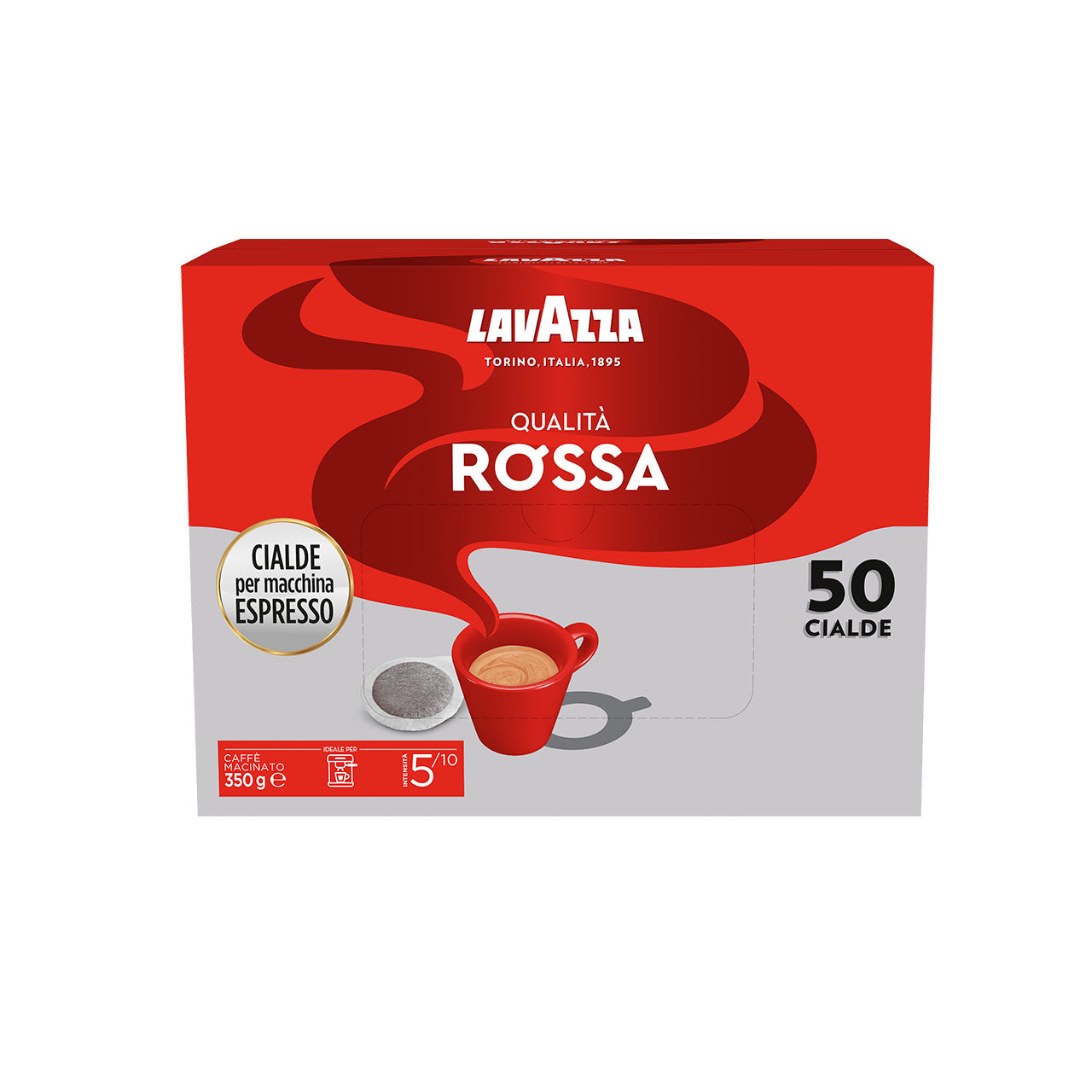 Lavazza Qualità Rossa - 50 Cialde caffè Lavazza per macchine Ese 44mm
