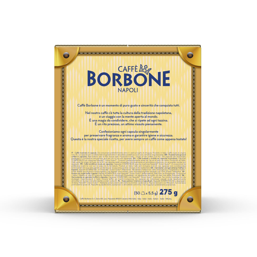 50 Capsule Caffè Borbone Miscela Dek compatibili Nescafé Dolce Gusto – Decaffeinato Cremoso e Avvolgente