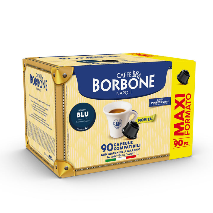 90 Capsule Caffè Borbone Miscela Blu compatibili Nescafé Dolce Gusto – Gusto Equilibrato e Crema Vellutata