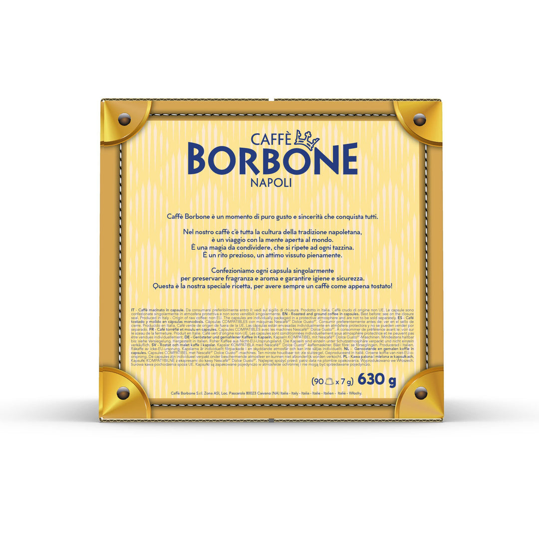 90 Capsule Caffè Borbone Miscela Rossa compatibili Nescafé Dolce Gusto – Gusto Intenso e Crema Perfetta