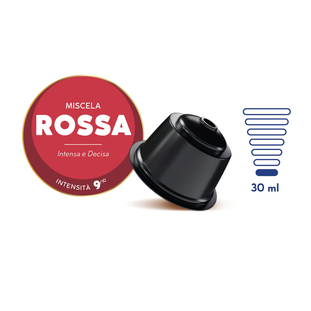 90 Capsule Caffè Borbone Miscela Rossa compatibili Nescafé Dolce Gusto – Gusto Intenso e Crema Perfetta