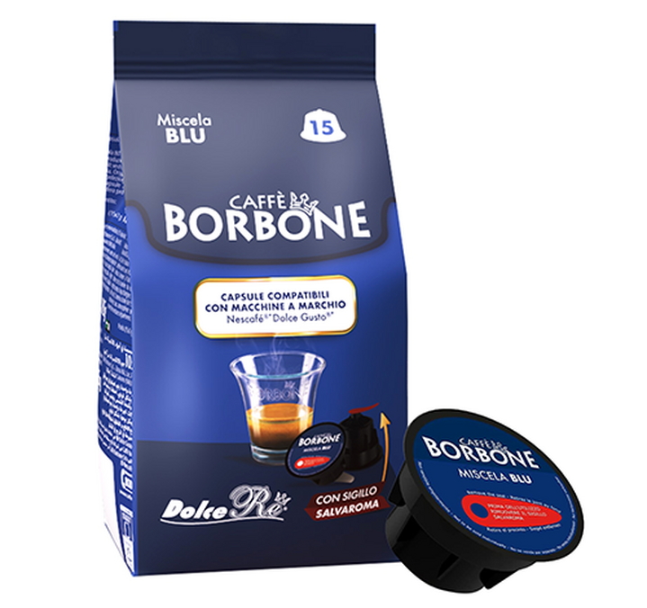 15 Capsule Borbone Compatibili Nescafé Dolce Gusto – Miscela Blu