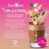10 Capsule FoodNess Caffè al Ginseng con Collagene - Compatibili Dolce Gusto