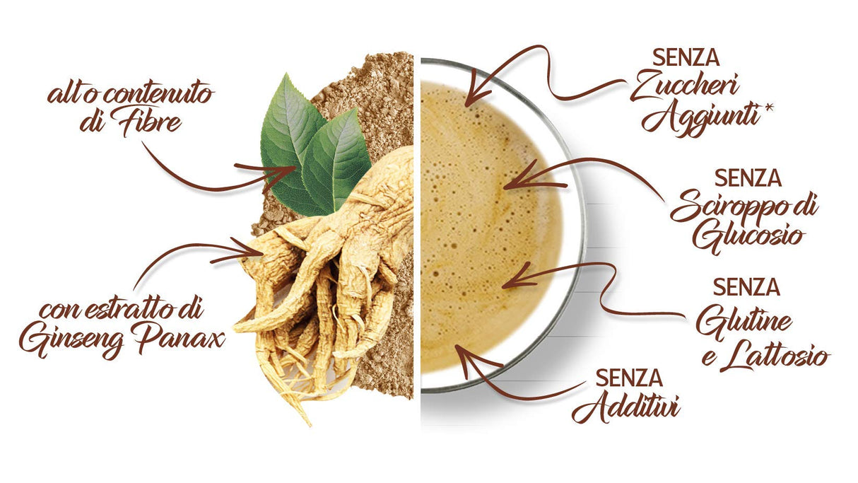 10 Capsule FoodNess Ginseng Zero Amaro - Compatibili Nescafé Dolce Gusto